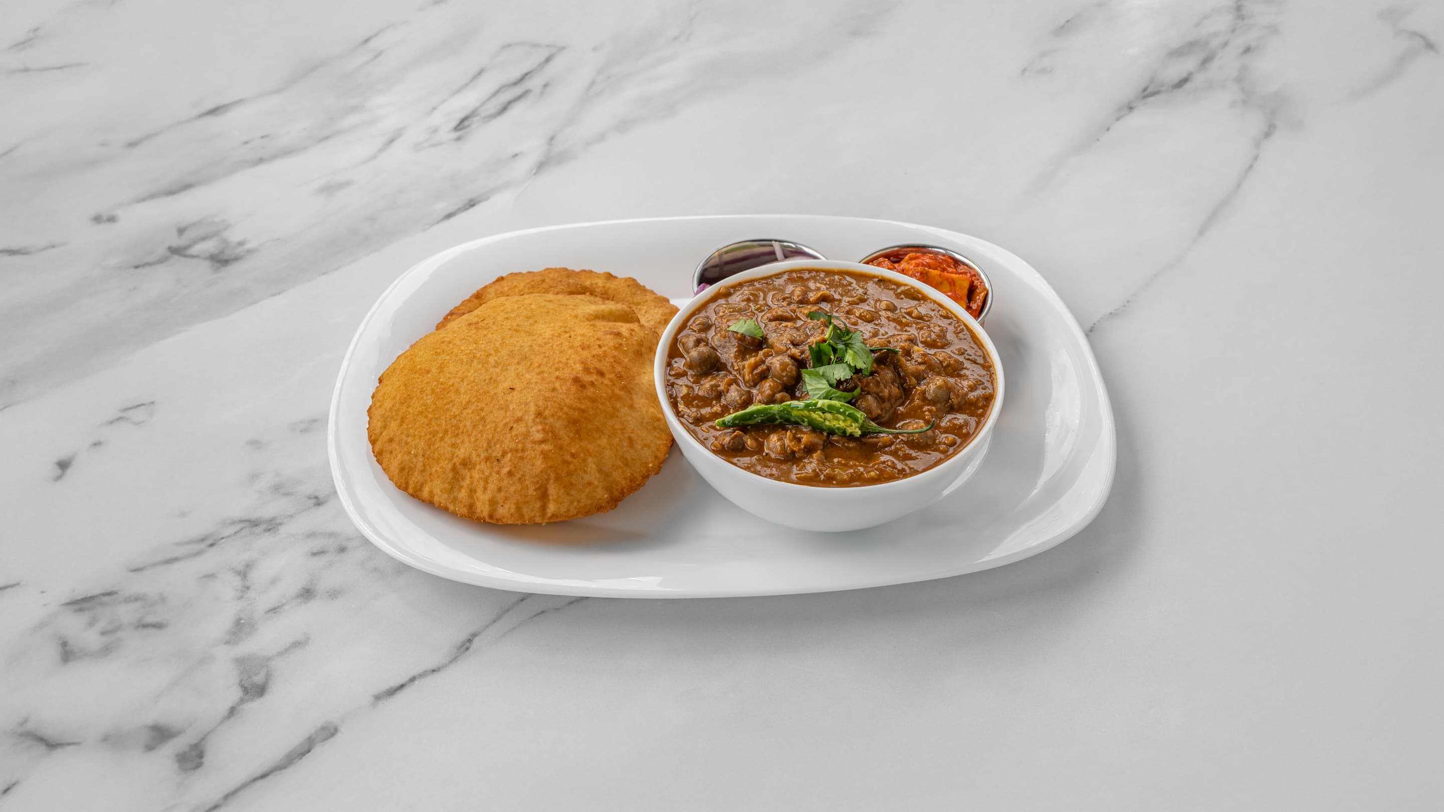 Chole Bhature served at Niya’s Kitchen in Hall Green Birmingham