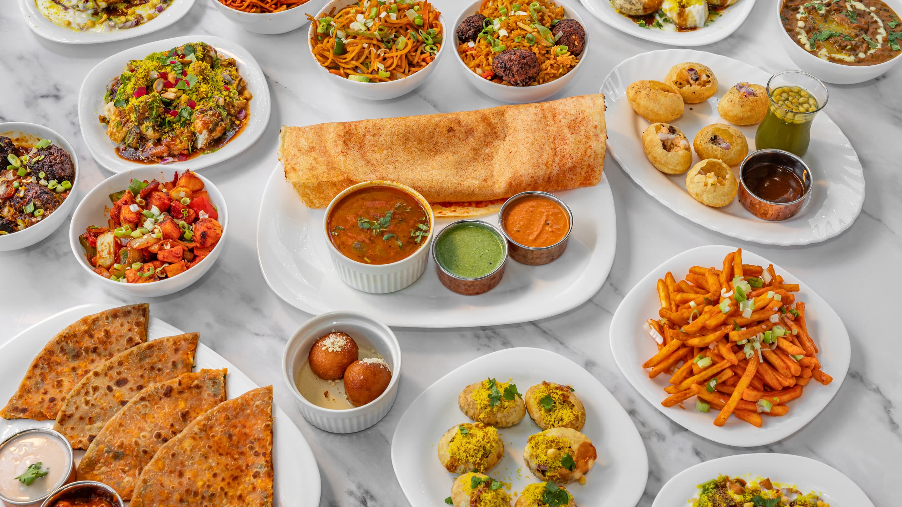 Vegetarian Indian food presented at Niya’s Kitchen