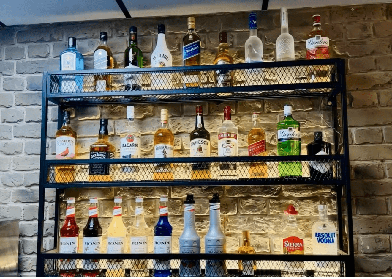 Bar area inside Niya’s Kitchen
